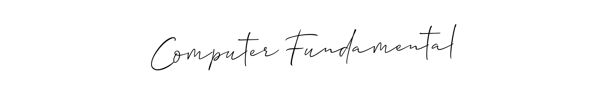 Similarly Allison_Script is the best handwritten signature design. Signature creator online .You can use it as an online autograph creator for name Computer Fundamental. Computer Fundamental signature style 2 images and pictures png