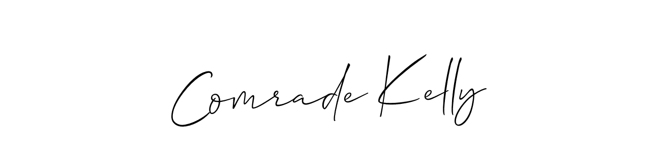 How to make Comrade Kelly signature? Allison_Script is a professional autograph style. Create handwritten signature for Comrade Kelly name. Comrade Kelly signature style 2 images and pictures png