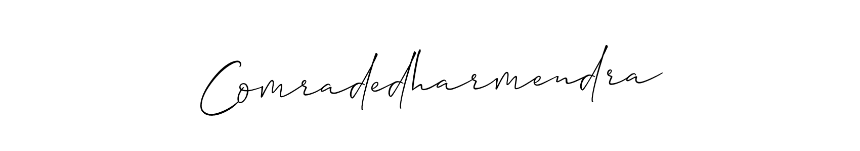 You should practise on your own different ways (Allison_Script) to write your name (Comradedharmendra) in signature. don't let someone else do it for you. Comradedharmendra signature style 2 images and pictures png