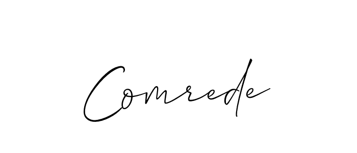 Similarly Allison_Script is the best handwritten signature design. Signature creator online .You can use it as an online autograph creator for name Comrede. Comrede signature style 2 images and pictures png