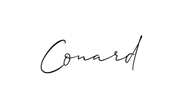It looks lik you need a new signature style for name Conard. Design unique handwritten (Allison_Script) signature with our free signature maker in just a few clicks. Conard signature style 2 images and pictures png