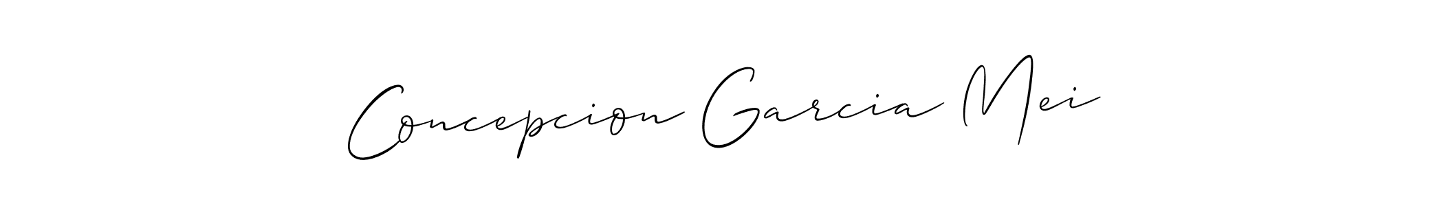 You can use this online signature creator to create a handwritten signature for the name Concepcion Garcia Mei. This is the best online autograph maker. Concepcion Garcia Mei signature style 2 images and pictures png