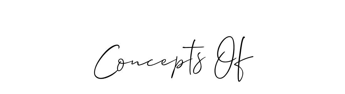 You should practise on your own different ways (Allison_Script) to write your name (Concepts Of) in signature. don't let someone else do it for you. Concepts Of signature style 2 images and pictures png