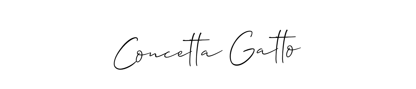 Use a signature maker to create a handwritten signature online. With this signature software, you can design (Allison_Script) your own signature for name Concetta Gatto. Concetta Gatto signature style 2 images and pictures png