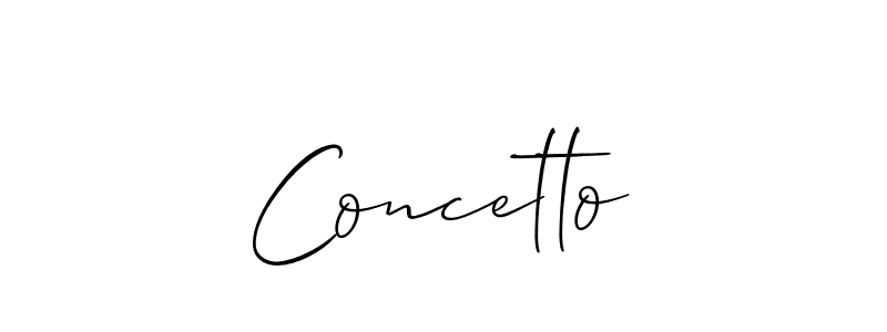 if you are searching for the best signature style for your name Concetto. so please give up your signature search. here we have designed multiple signature styles  using Allison_Script. Concetto signature style 2 images and pictures png