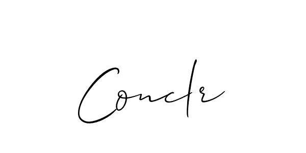 Create a beautiful signature design for name Conclr. With this signature (Allison_Script) fonts, you can make a handwritten signature for free. Conclr signature style 2 images and pictures png