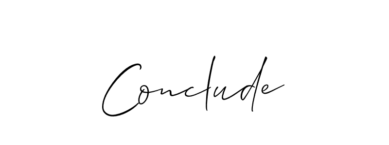 Check out images of Autograph of Conclude name. Actor Conclude Signature Style. Allison_Script is a professional sign style online. Conclude signature style 2 images and pictures png