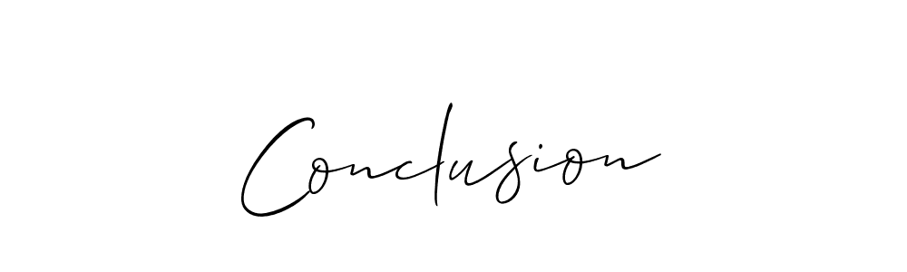 How to make Conclusion signature? Allison_Script is a professional autograph style. Create handwritten signature for Conclusion name. Conclusion signature style 2 images and pictures png