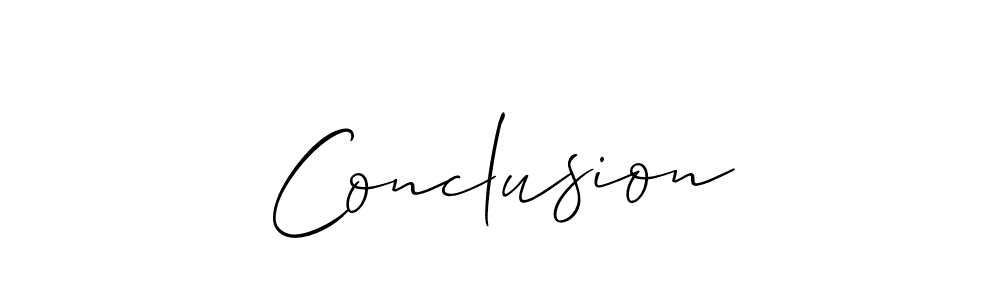 How to make Conclusion signature? Allison_Script is a professional autograph style. Create handwritten signature for Conclusion name. Conclusion signature style 2 images and pictures png