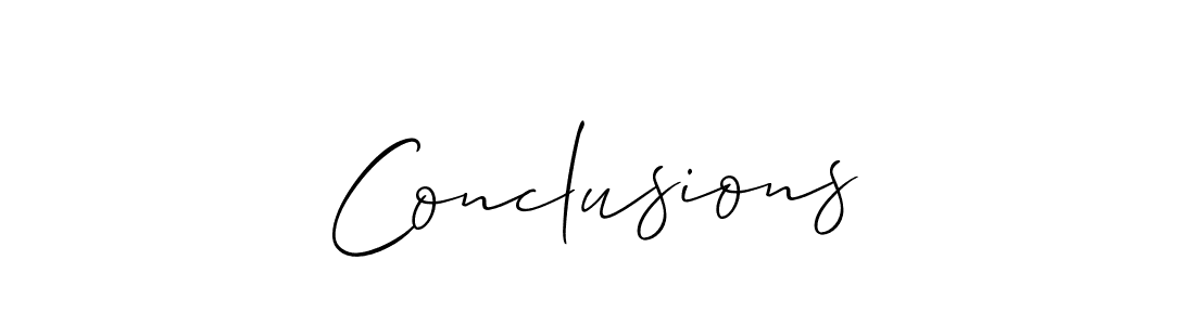 Check out images of Autograph of Conclusions name. Actor Conclusions Signature Style. Allison_Script is a professional sign style online. Conclusions signature style 2 images and pictures png
