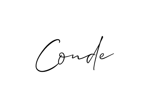 It looks lik you need a new signature style for name Conde. Design unique handwritten (Allison_Script) signature with our free signature maker in just a few clicks. Conde signature style 2 images and pictures png