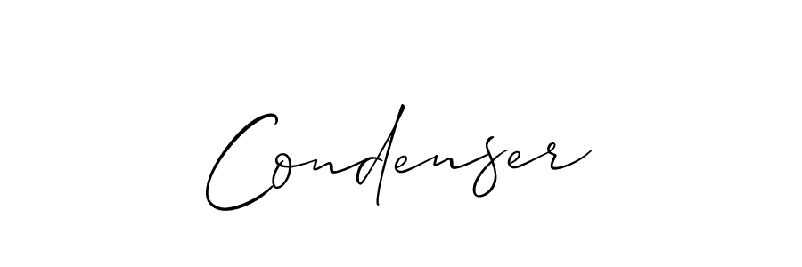 Also we have Condenser name is the best signature style. Create professional handwritten signature collection using Allison_Script autograph style. Condenser signature style 2 images and pictures png