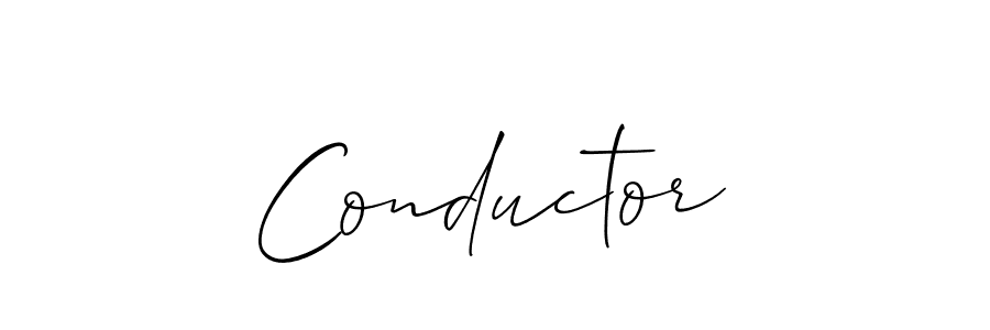 Conductor stylish signature style. Best Handwritten Sign (Allison_Script) for my name. Handwritten Signature Collection Ideas for my name Conductor. Conductor signature style 2 images and pictures png