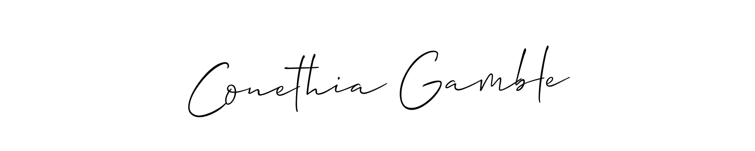 Once you've used our free online signature maker to create your best signature Allison_Script style, it's time to enjoy all of the benefits that Conethia Gamble name signing documents. Conethia Gamble signature style 2 images and pictures png