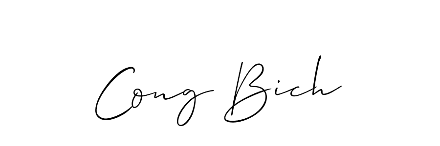 How to Draw Cong Bich signature style? Allison_Script is a latest design signature styles for name Cong Bich. Cong Bich signature style 2 images and pictures png
