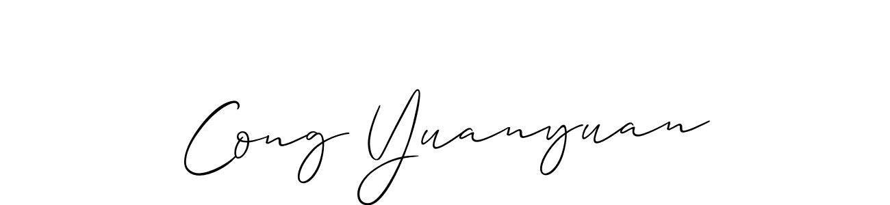 Design your own signature with our free online signature maker. With this signature software, you can create a handwritten (Allison_Script) signature for name Cong Yuanyuan. Cong Yuanyuan signature style 2 images and pictures png