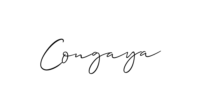 if you are searching for the best signature style for your name Congaya. so please give up your signature search. here we have designed multiple signature styles  using Allison_Script. Congaya signature style 2 images and pictures png