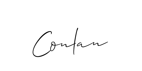 Make a beautiful signature design for name Conlan. With this signature (Allison_Script) style, you can create a handwritten signature for free. Conlan signature style 2 images and pictures png