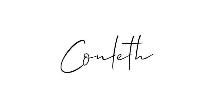 Allison_Script is a professional signature style that is perfect for those who want to add a touch of class to their signature. It is also a great choice for those who want to make their signature more unique. Get Conleth name to fancy signature for free. Conleth signature style 2 images and pictures png