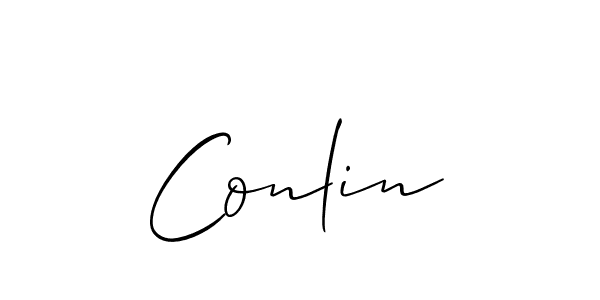The best way (Allison_Script) to make a short signature is to pick only two or three words in your name. The name Conlin include a total of six letters. For converting this name. Conlin signature style 2 images and pictures png