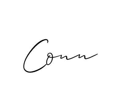 Design your own signature with our free online signature maker. With this signature software, you can create a handwritten (Allison_Script) signature for name Conn. Conn signature style 2 images and pictures png