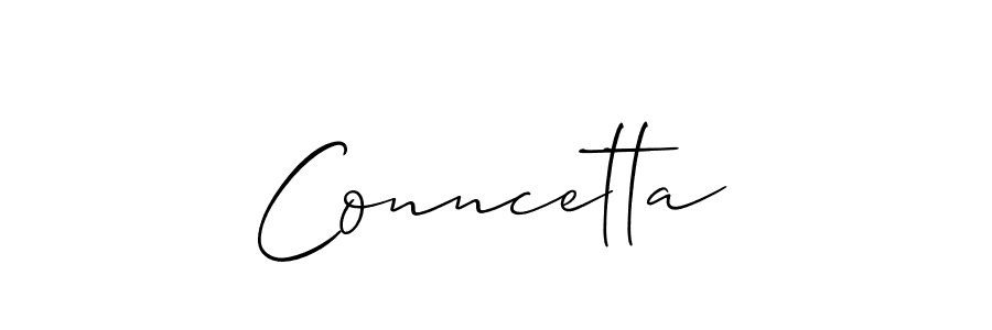 Design your own signature with our free online signature maker. With this signature software, you can create a handwritten (Allison_Script) signature for name Conncetta. Conncetta signature style 2 images and pictures png