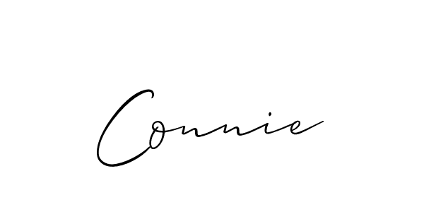 Design your own signature with our free online signature maker. With this signature software, you can create a handwritten (Allison_Script) signature for name Connie. Connie signature style 2 images and pictures png