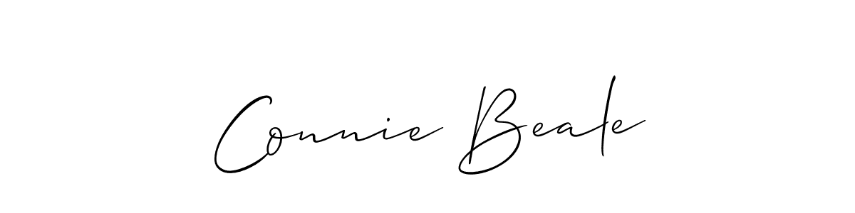 How to make Connie Beale name signature. Use Allison_Script style for creating short signs online. This is the latest handwritten sign. Connie Beale signature style 2 images and pictures png
