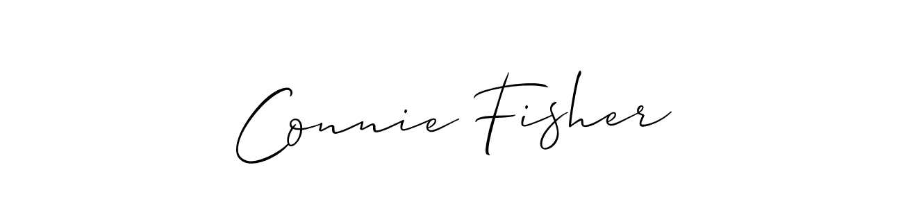 Connie Fisher stylish signature style. Best Handwritten Sign (Allison_Script) for my name. Handwritten Signature Collection Ideas for my name Connie Fisher. Connie Fisher signature style 2 images and pictures png