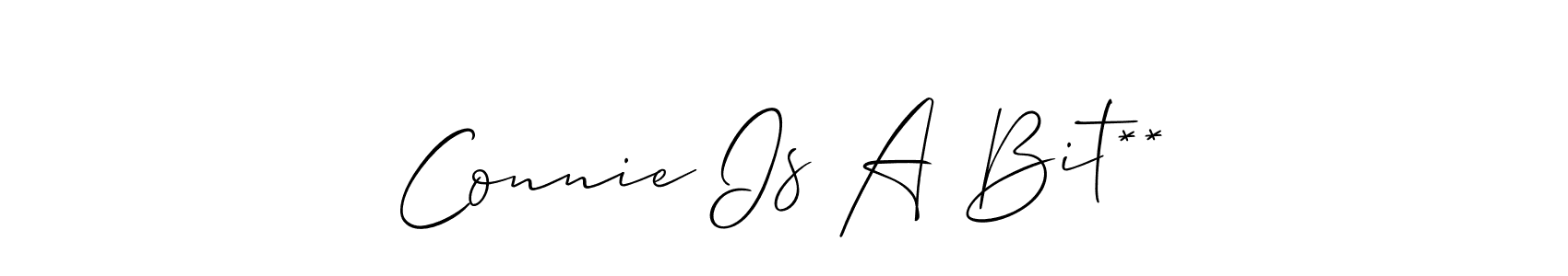 Similarly Allison_Script is the best handwritten signature design. Signature creator online .You can use it as an online autograph creator for name Connie Is A Bit**. Connie Is A Bit** signature style 2 images and pictures png