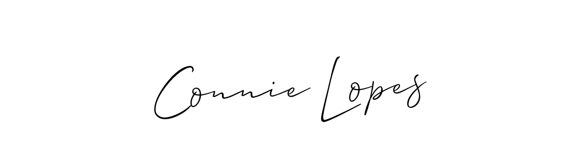 if you are searching for the best signature style for your name Connie Lopes. so please give up your signature search. here we have designed multiple signature styles  using Allison_Script. Connie Lopes signature style 2 images and pictures png