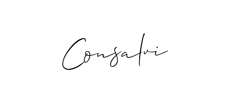 Consalvi stylish signature style. Best Handwritten Sign (Allison_Script) for my name. Handwritten Signature Collection Ideas for my name Consalvi. Consalvi signature style 2 images and pictures png