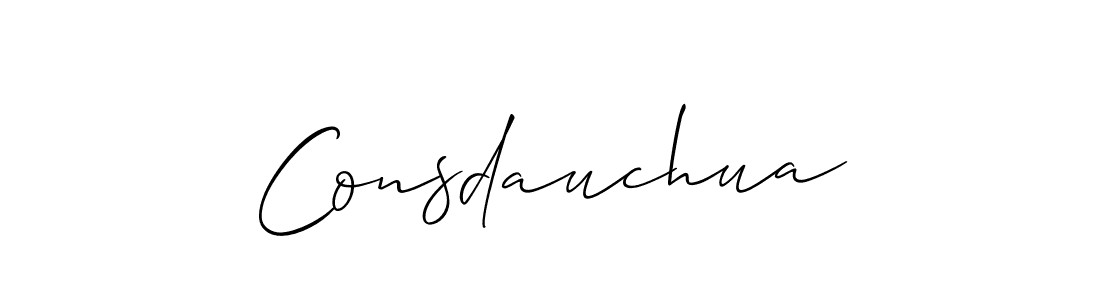 How to Draw Consdauchua signature style? Allison_Script is a latest design signature styles for name Consdauchua. Consdauchua signature style 2 images and pictures png