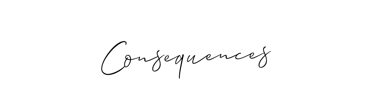 Also we have Consequences name is the best signature style. Create professional handwritten signature collection using Allison_Script autograph style. Consequences signature style 2 images and pictures png
