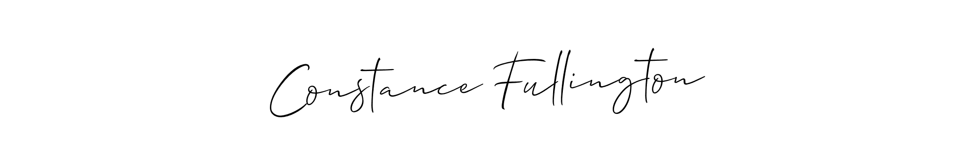 Use a signature maker to create a handwritten signature online. With this signature software, you can design (Allison_Script) your own signature for name Constance Fullington. Constance Fullington signature style 2 images and pictures png