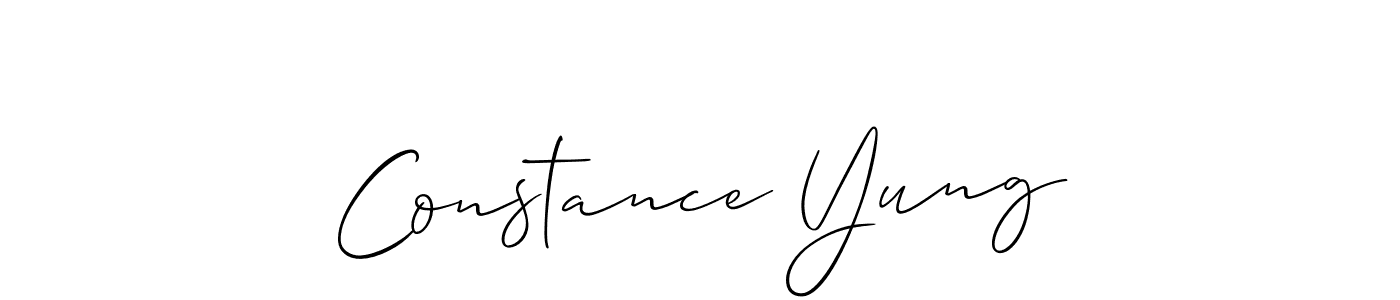 Constance Yung stylish signature style. Best Handwritten Sign (Allison_Script) for my name. Handwritten Signature Collection Ideas for my name Constance Yung. Constance Yung signature style 2 images and pictures png