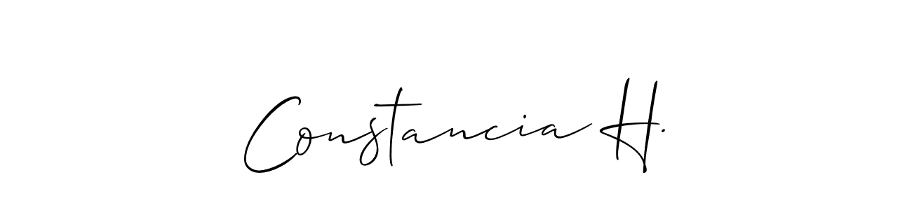 Also You can easily find your signature by using the search form. We will create Constancia H. name handwritten signature images for you free of cost using Allison_Script sign style. Constancia H. signature style 2 images and pictures png