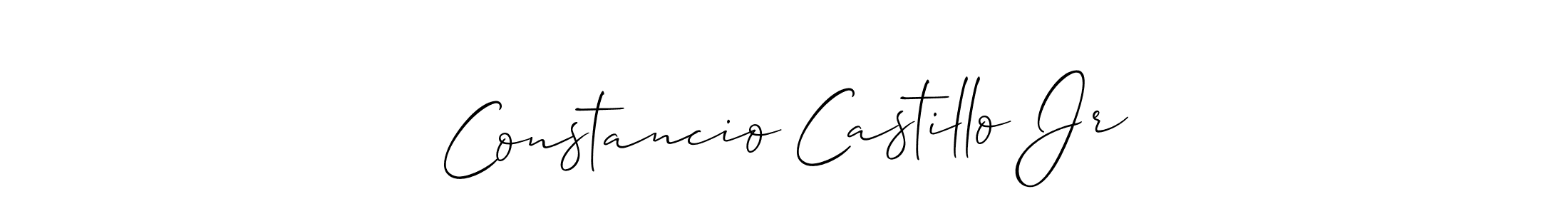 Create a beautiful signature design for name Constancio Castillo Jr. With this signature (Allison_Script) fonts, you can make a handwritten signature for free. Constancio Castillo Jr signature style 2 images and pictures png
