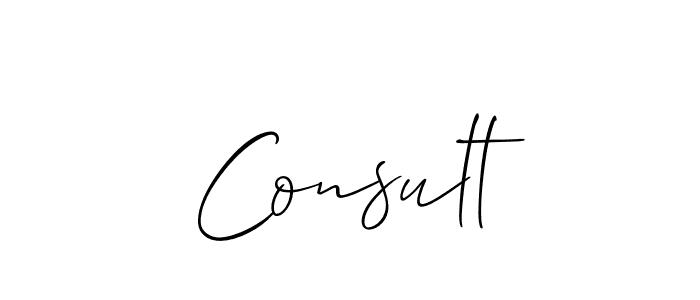 Use a signature maker to create a handwritten signature online. With this signature software, you can design (Allison_Script) your own signature for name Consult. Consult signature style 2 images and pictures png