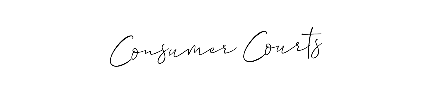 Also we have Consumer Courts name is the best signature style. Create professional handwritten signature collection using Allison_Script autograph style. Consumer Courts signature style 2 images and pictures png