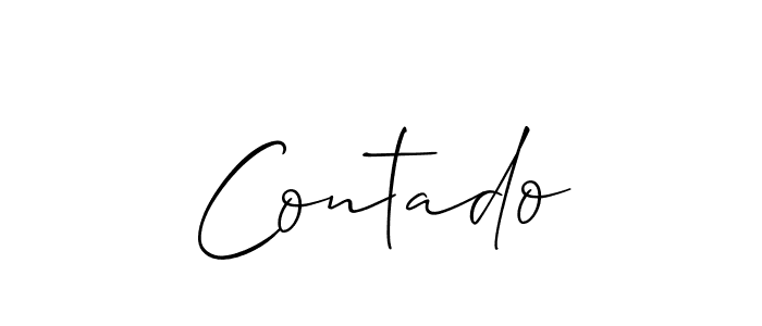 Allison_Script is a professional signature style that is perfect for those who want to add a touch of class to their signature. It is also a great choice for those who want to make their signature more unique. Get Contado name to fancy signature for free. Contado signature style 2 images and pictures png