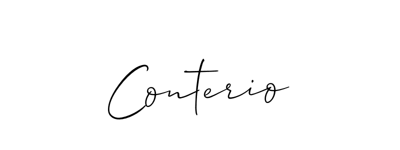 Conterio stylish signature style. Best Handwritten Sign (Allison_Script) for my name. Handwritten Signature Collection Ideas for my name Conterio. Conterio signature style 2 images and pictures png