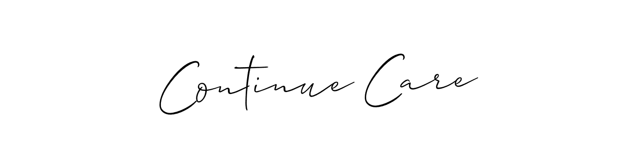 How to make Continue Care signature? Allison_Script is a professional autograph style. Create handwritten signature for Continue Care name. Continue Care signature style 2 images and pictures png