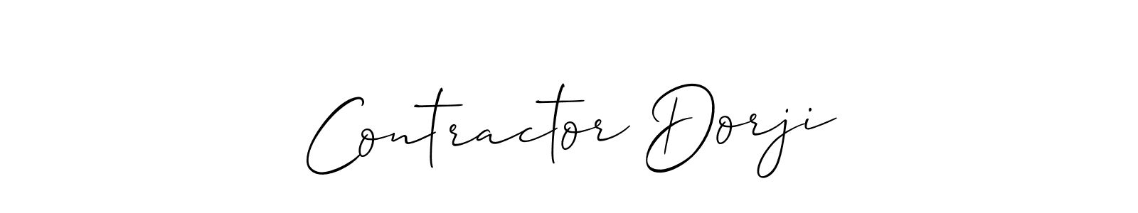 Allison_Script is a professional signature style that is perfect for those who want to add a touch of class to their signature. It is also a great choice for those who want to make their signature more unique. Get Contractor Dorji name to fancy signature for free. Contractor Dorji signature style 2 images and pictures png