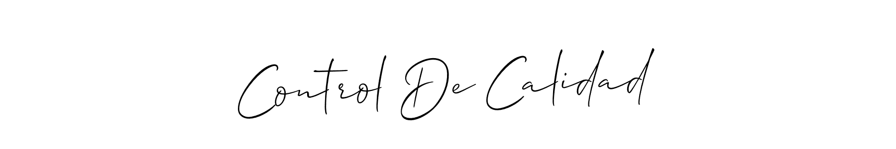 How to Draw Control De Calidad signature style? Allison_Script is a latest design signature styles for name Control De Calidad. Control De Calidad signature style 2 images and pictures png