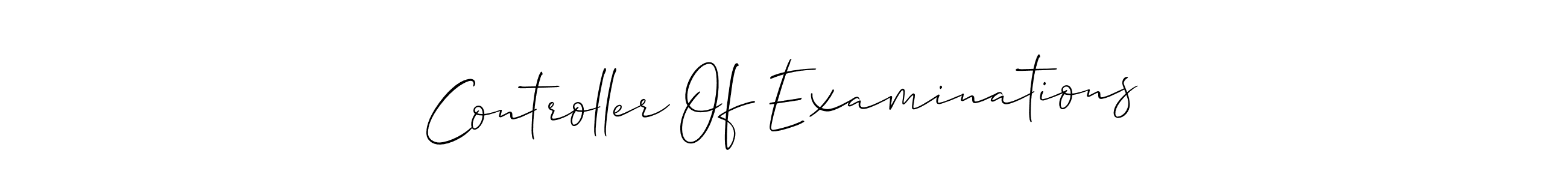 How to make Controller Of Examinations name signature. Use Allison_Script style for creating short signs online. This is the latest handwritten sign. Controller Of Examinations signature style 2 images and pictures png