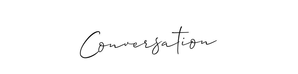How to Draw Conversation signature style? Allison_Script is a latest design signature styles for name Conversation. Conversation signature style 2 images and pictures png