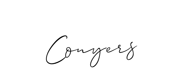 You should practise on your own different ways (Allison_Script) to write your name (Conyers) in signature. don't let someone else do it for you. Conyers signature style 2 images and pictures png