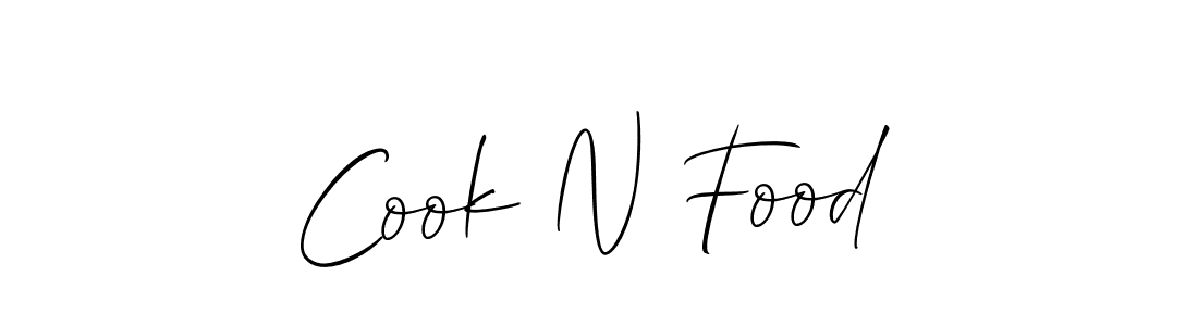 The best way (Allison_Script) to make a short signature is to pick only two or three words in your name. The name Cook N Food include a total of six letters. For converting this name. Cook N Food signature style 2 images and pictures png