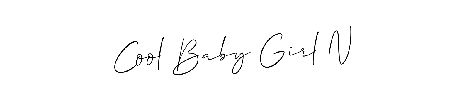 How to make Cool Baby Girl N name signature. Use Allison_Script style for creating short signs online. This is the latest handwritten sign. Cool Baby Girl N signature style 2 images and pictures png